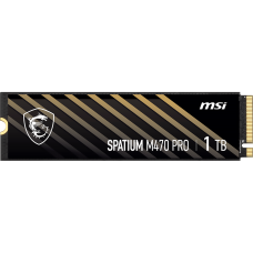 MSI SSD SPATIUM M470 Pro, 1000GB, M.2(22x80mm), NVMe, PCIe 4.0 x4, 3D TLC, R/W 6000/4500, IOPs 950 000/950 000, TBW 320, DWPD 0.2 (5 лет)