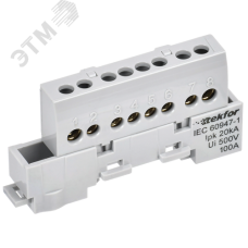 TEKFOR Шина L фаза изолированная на универсальном держателе 6х9-8-Ср IEK