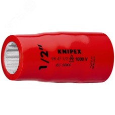 Головка торцевая VDE 1000V DR 1/2 BiHEX двойной шестигранник дюймовая 11/16 диэлектрическая