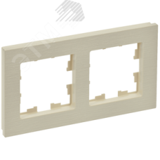 BRITE Рамка 2 поста РУ-2-Бр бежевый рифленый IEK