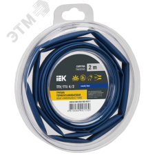 Трубка термоусадочная ТТУ нг-LS 4/2 синяя (2м/упак) IEK