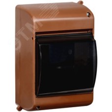 Бокс с прозрачной крышкой КМПн 2/4 для 4-х автоматических выключателей (Дуб)