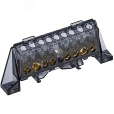 TEKFOR Шина N ноль в комбинированном DIN-изоляторе Стойка 8х12-(4+4)-Ч IEK