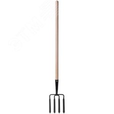 Вилы 4-х рогие копальные с деревянным черенком 190х220х1320 мм