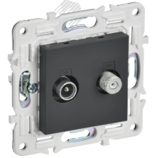 SKANDY Розетка двойная TV+SAT SK-A13G графит IEK