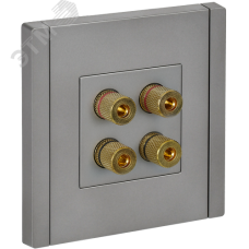 FORTE&PIANO Аудиорозетка 4-местная FP539 сталь IEK