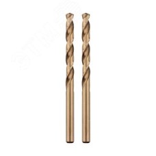 Сверло по металлу 2.5х57х30 мм (сталь HSS-Co 5% M35 P6M5K5) (упак - 2 шт.) DIN 338