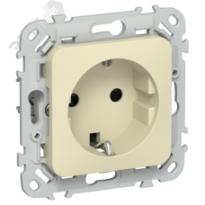 FLITE Розетка с заземлением с защитными шторками безвинтовое крепление 16А РСш11-1-ФлН навахо IEK