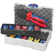 Набор контактных гильз в систейнере комплектация: Пресс-клещи PRECIFORCE KN-975236 гильзы флажковые (63x08 мм: 05-10 мм 15-25 мм) наконечники кабельные кольцевые (4/5/6/8 мм 05-10 мм 15 -25 мм 40-60 мм) соединители встык изолированныеованные (05-10 мм 15 