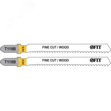 Полотна по дереву, HCS, фрезерованные, волнистые зубья, 91/67/2 мм (Т119В), 2 шт