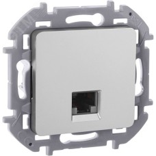 Розетка компьютерная RJ45 категория 6 UTP алюминий INSPIRIA