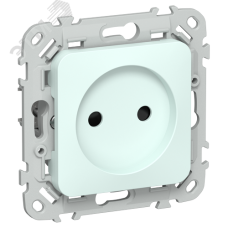 FLITE Розетка без заземления с защитными шторками 10А РСш01-0-ФлХЛ холодный лед IEK