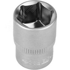 Головка торцовая ''Мастер'' (1/4''), Cr-V, FLANK, хроматированное покрытие, 12мм