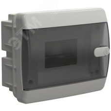 Корпус пластиковый встраиваемый на 6 модулей ЩРВ-П-6 IP41 UNION Compact черная прозрачная дверь