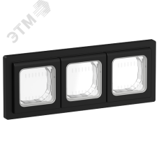 FLITE Рамка 3-местная IP55 Рпро-3-55-ФлЧ черный IEK