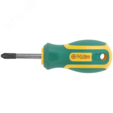 Отвертка ''Контур'', CrV сталь, прорезиненная ручка 6х38 мм РН2