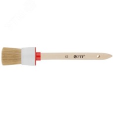 Кисть круглая, натуральная светлая щетина №12 (45 мм)