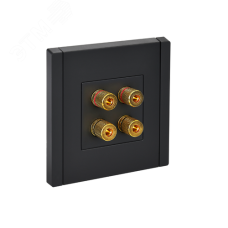 FORTE&PIANO Аудиорозетка 4-местная FP139 черный IEK