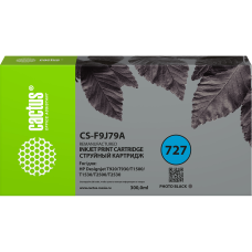 -/ Картридж струйный Cactus CS-F9J79A 727 фото черный (300мл) для HP DJ T920/T930/T1500/T1530/T2500/T25