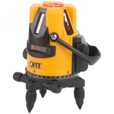 Уровень лазерный самоуспокаивающийся, зеленые лучи, горизонталь + 4 вертикали, диапазон 20 м, Li-Ion аккум., 2 уровня яркости, тренога, алюминиевый кейс