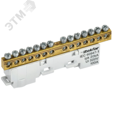 TEKFOR Шина L фаза неизолированная на универсальном держателе 6х9-14-Ср IEK