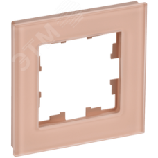 BRITE Рамка 1 пост РУ-1-2-БрП стекло персиковый матовый IEK