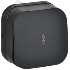 GLORY Выключатель 1-клавишный для открытой установки проходной 10А ВСп10-1-0-ХЧм черный матовый IEK