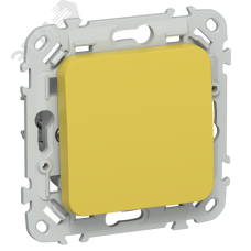 FLITE Выключатель 1-клавишный 10А ВС11-1-0-ФлЖК желтый карри IEK