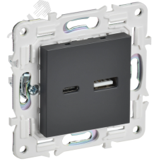 SKANDY Розетка USB A+C 18Вт SK-R13T титан IEK