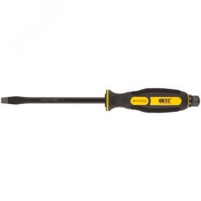 Отверткa ударная, сталь S2, шестигран.жало, боек под ключ, прорезиненная ручка, Профи 8х150 мм SL