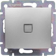 Выключатель 1-клавишный перекрестный с подсветкой схема 7L 10А алюминий VALENA