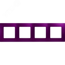 Рамка 4-местная сливовый ETIKA