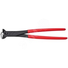 Кусачки торцевые резка - мягкая проволока 45мм проволока средней твердости 4мм твердая проволока 32мм L=280мм твердость кромок 61 HRC обливные рукоятки блистер цвет черный