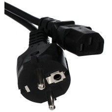 Кабель/ Кабель компьютер - розетка 220V <5.0м> (Европейский стандарт)  <TP021-5.0-BK>