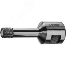 Коронка алмазная высокоскоростная для УШМ (М14) d 10мм по керамограниту и железобетону, Вакуумное Спекание, Профессионал