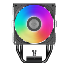 Кулер для процессора/ CPU Cooler PCCooler R400 ARGB BK (180W, 4-pin PWM, 133mm, Al/Cu, 4x6mm, ARGB, 1x92mm, 40.94CFM, 30dBA, 2200RPM, S: 1851/1700/1200/115X, AM5/AM4, black)
