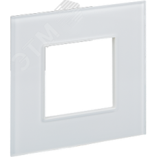 SKANDY Рамка 1-местная SK-F21W стекло арктический белый IEK