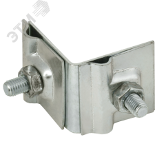 Держатель проводника круглого 6-10 мм для фальца угловой h 40 мм нержавеющая сталь