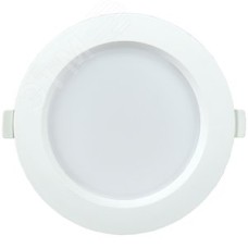 Светильник декоративный светодиодный LED встраиваемый ДВО 1701 белый круг 9Вт 3000K IP40