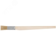 Кисть узкая, натуральная светлая щетина, деревянная ручка 20 мм