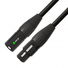 GCR PRO Кабель 15.0m микрофонный XLR M / XLR F, черный, AL case
