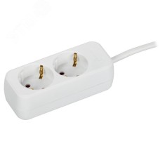 Удлинитель UMA У02 2 места 2P+PE 5м 3х1мм2 10А белый