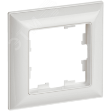BRITE Рамка 1 пост РУ-1-Бр белый/белый IEK