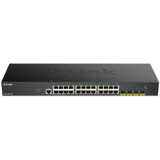 Коммутатор/ DGS-1250-28X Smart L2 Switch 24x1000Base-T, 4х10GBase-X SFP+, CLI, RJ45 Console