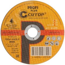 Диск профессиональный отрезной по металлу, нержавеющей стали и алюминию Cutop Profi Plus, Т41-150x1,8x22,2 мм