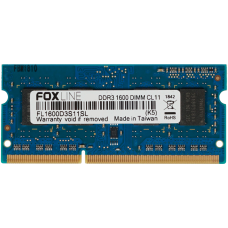 Память оперативная для ноутбука/ Foxline SODIMM  8GB  1600 DDR3L CL11  (512*8) 1.35V
