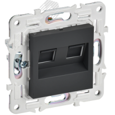 SKANDY Розетка компьютерная двойная RJ45 кат.6 SK-K04G графит IEK