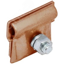 Держатель проводника круглого 6-10 мм для фальца 0,6-3 мм медь