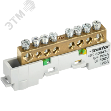 TEKFOR Шина PE земля неизолированная на универсальном держателе 8х12-8-Ж IEK