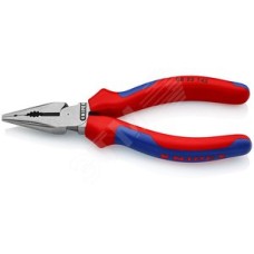 Пассатижи остроконечные с удлиненными губками резка - проволока средней твердости 3мм твердая проволока 2мм кабель 8мм (16мм) L=145мм двухкомпонентные рукоятки блистер цвет черный